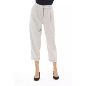 Alpha Studio Gray Wool Women Women's Trouser